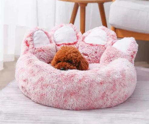 Lit long en peluche pour chat
