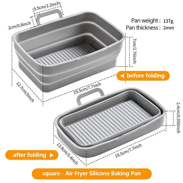 Plat de cuisson rectangulaire pour friteuse à air