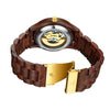 Montre mécanique classique en bois pour homme