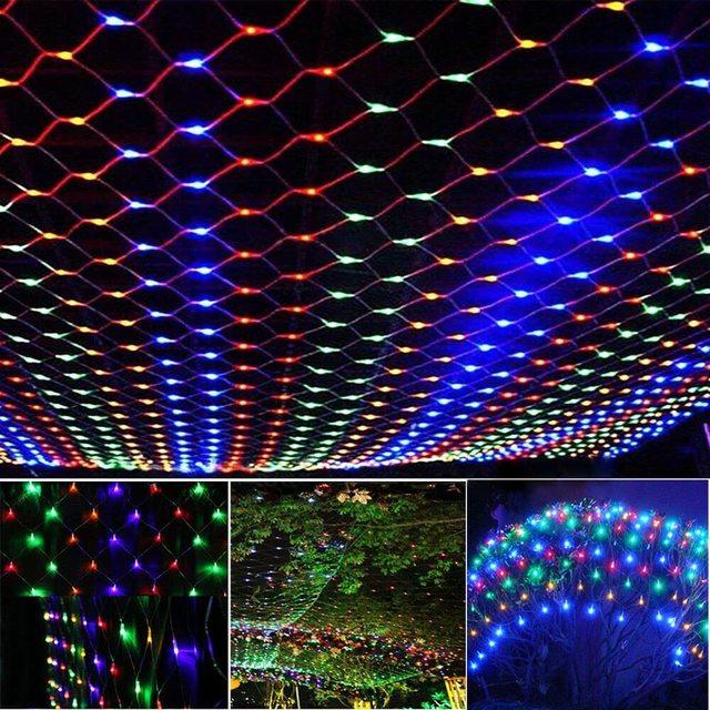 Guirlandes lumineuses solaires en maille filet