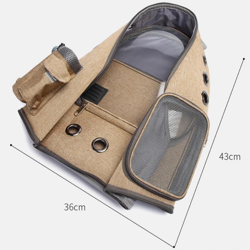 Sac à dos de transport pour chat capsule spatiale