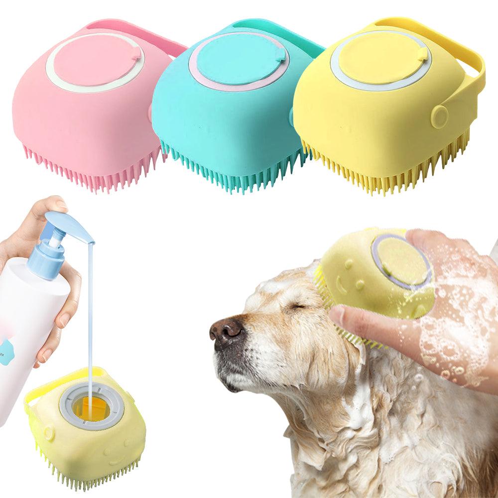 Brosse en silicone souple pour chien