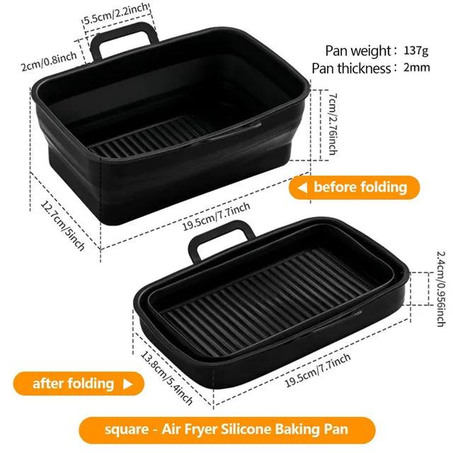 Plat de cuisson rectangulaire pour friteuse à air