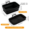 Plat de cuisson rectangulaire pour friteuse à air