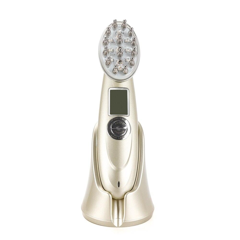 Peigne électrique pour la croissance des cheveux, appareil de massage par vibrations infrarouges EMS RF, micro-courant, traitement contre la perte de cheveux, repousse des cheveux