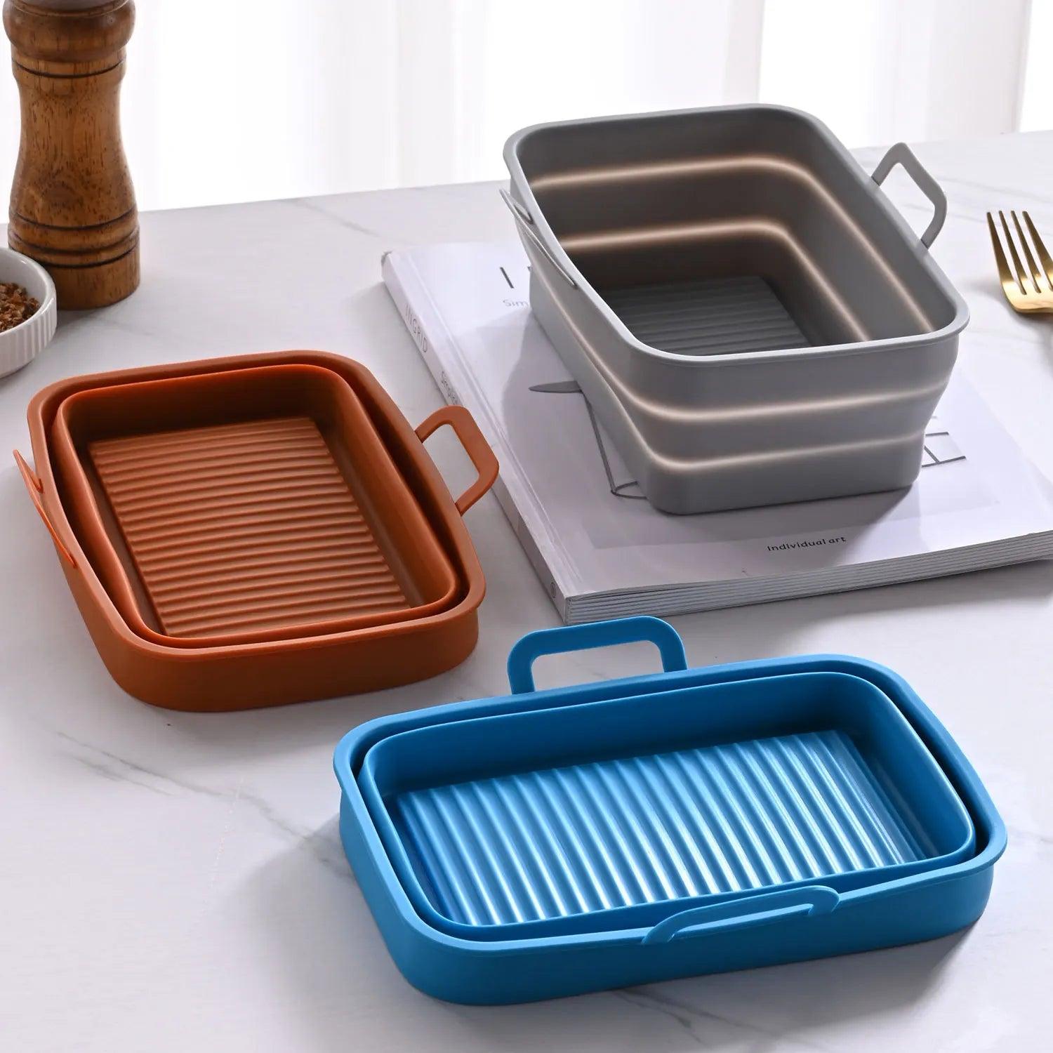 Plat de cuisson rectangulaire pour friteuse à air