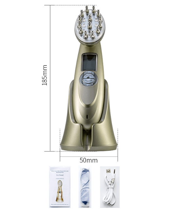 Peigne électrique pour la croissance des cheveux, appareil de massage par vibrations infrarouges EMS RF, micro-courant, traitement contre la perte de cheveux, repousse des cheveux