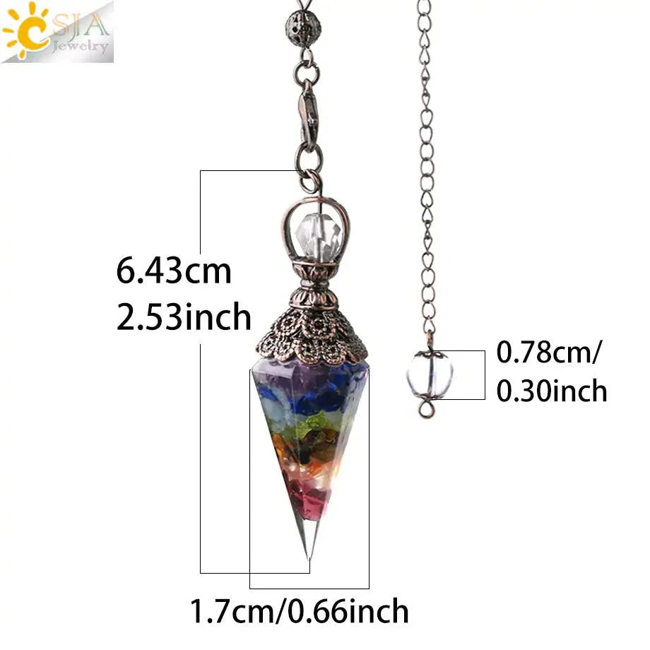 Cristaux de pendule de guérison des chakras