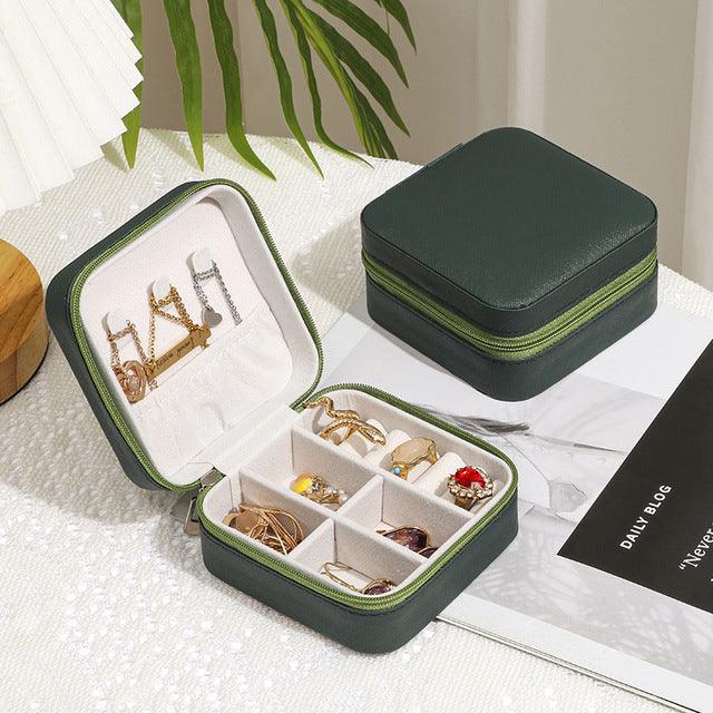 Boîte de rangement à fermeture éclair pour bijoux
