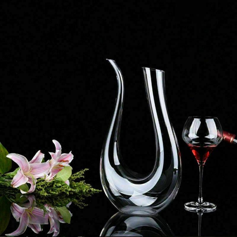 Carafe à vin en cristal en forme de U de 1 500 ml