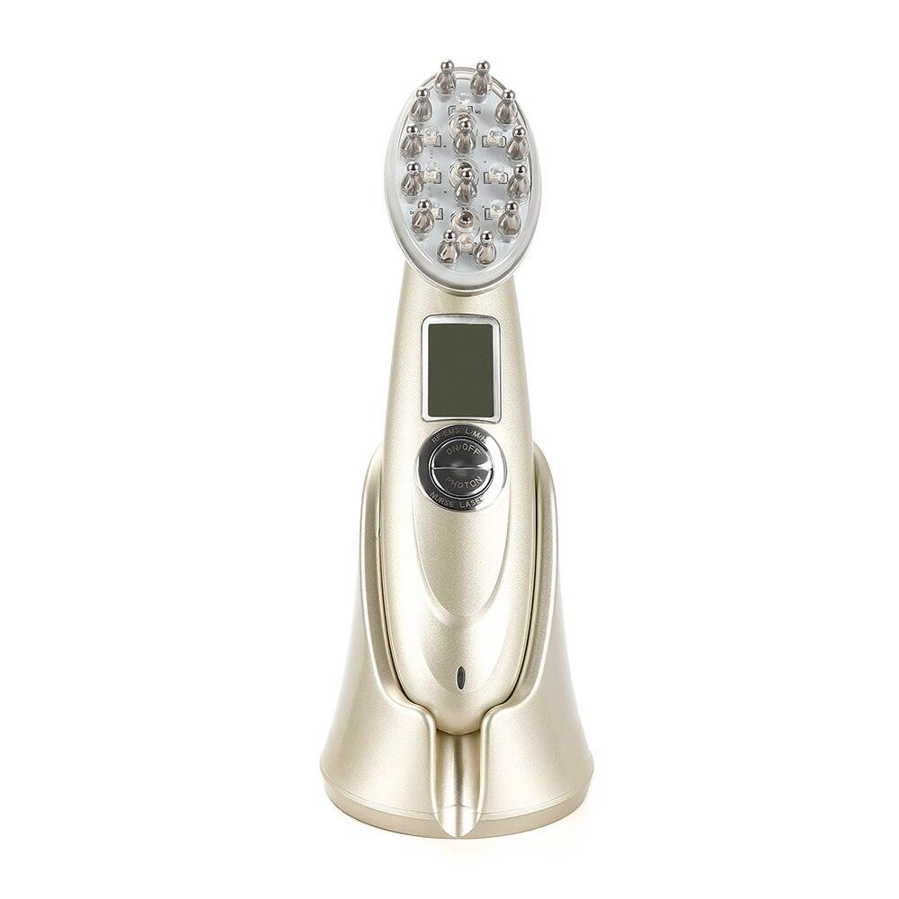 Peigne électrique pour la croissance des cheveux, appareil de massage par vibrations infrarouges EMS RF, micro-courant, traitement contre la perte de cheveux, repousse des cheveux