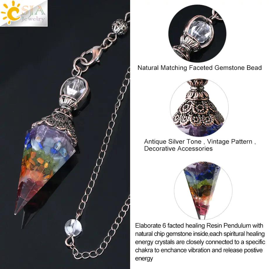 Cristaux de pendule de guérison des chakras