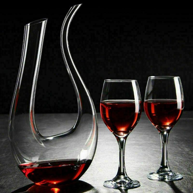 Carafe à vin en cristal en forme de U de 1 500 ml