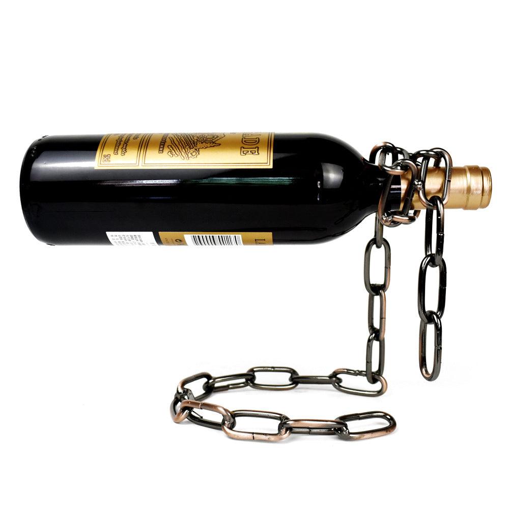 Porte-bouteille de vin en chaîne de fer magique