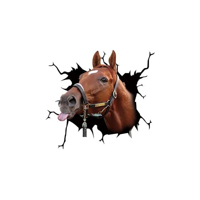 Autocollant de fenêtre de voiture à cheval