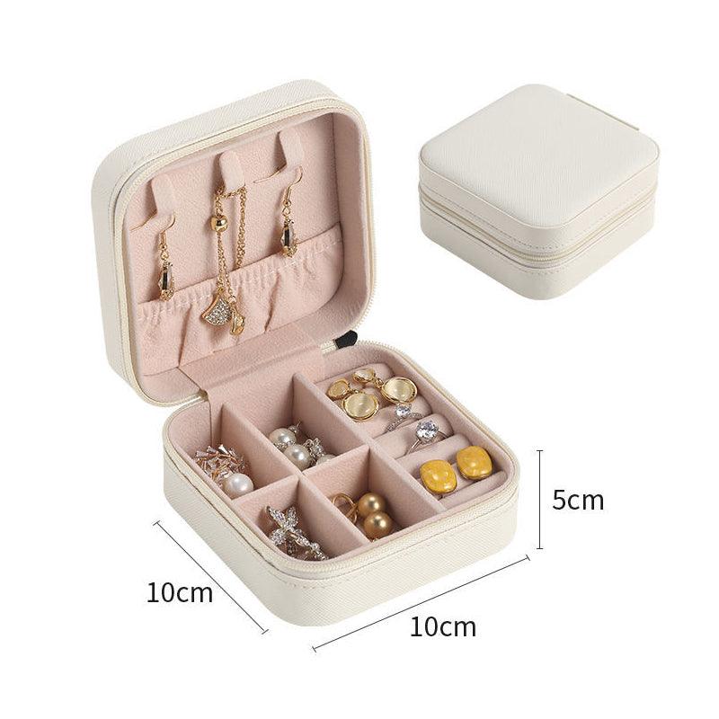 Boîte de rangement à fermeture éclair pour bijoux