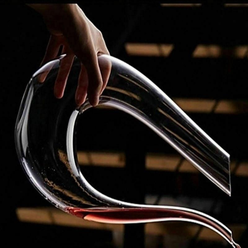 Carafe à vin en cristal en forme de U de 1 500 ml