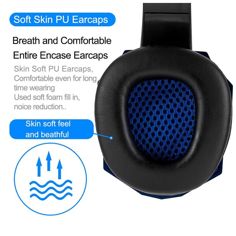 Casque de jeu filaire à lumière LED