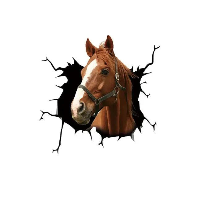 Autocollant de fenêtre de voiture à cheval